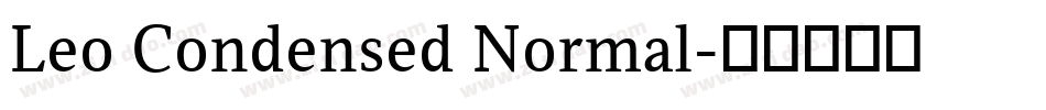 Leo Condensed Normal字体转换